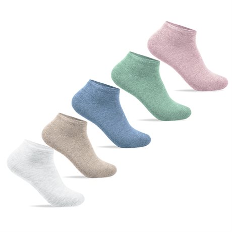 Product Image for Minfot Bomuldsstrømper Sneaker Sensitive Pastel 5-pakke