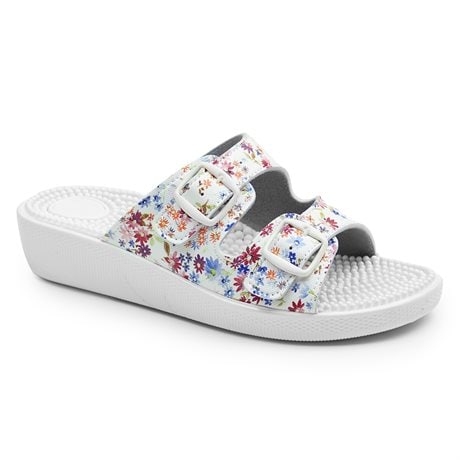 Product Image for Minfot Massage Sandaler Blomstret Hvid
