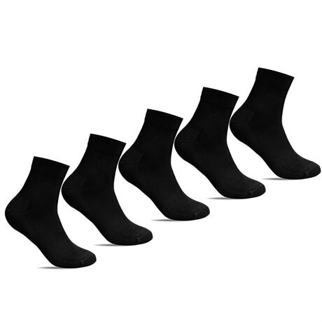 Product Image for Minfot Strømper Quarter Merinould Sort 5-pak