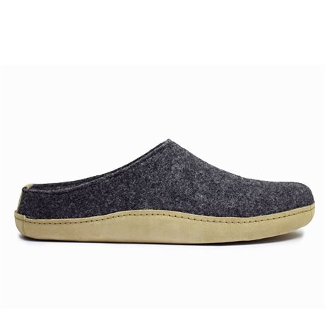 Product Image for Minfot Hjemmesko Uld Arild Indersål Fåreskind Mørkegrå