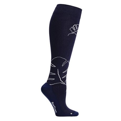 Product Image for SupCare Støttestrømper Bred Økobomuld Monstera Navy Blue
