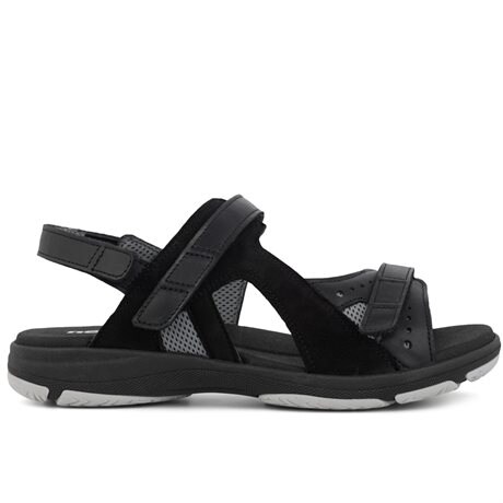 Product Image for New Feet Mille Ekstra Brede Sandaler Velcro Dame Sort