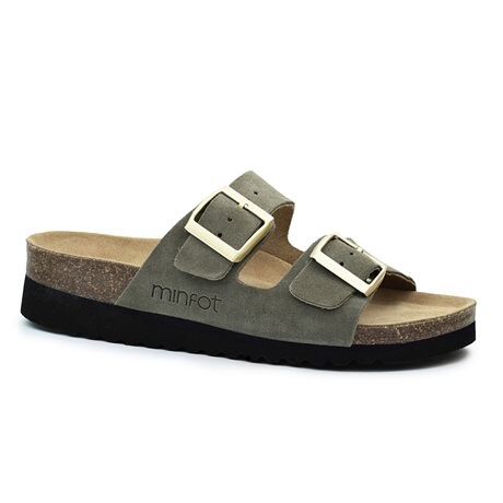 Product Image for Minfot Sandaler Blød Bio Moa Ruskind Olivengrøn