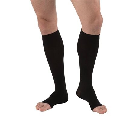 Product Image for Støttestrømper Mand Med Åben Tå Sort Klass 2 Jobst