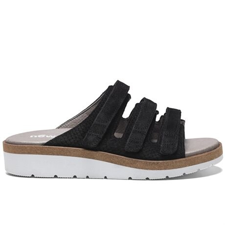 Product Image for New Feet Kirsten Brede Sandaler Velcro Dame Sort