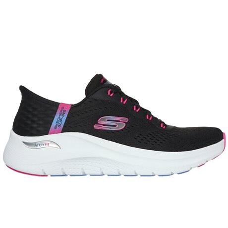 Product Image for Skechers Womens Arch Fit 2.0 Slip-Ins Black Hot Pink
