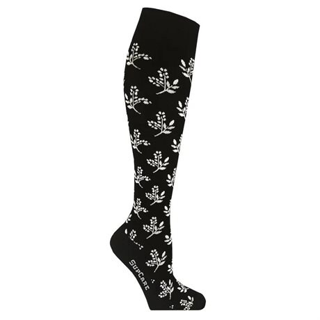 Product Image for SupCare Støttestrømper Bambus Black White Flower