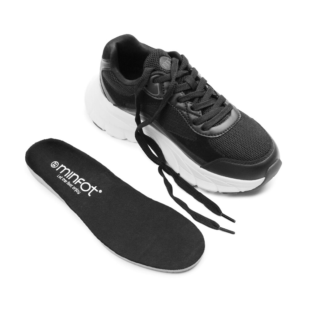 Minfot-Promenadsneakers-Joy-Mesh-Mocka-Svart-Vit-klassisk-snörning.jpg